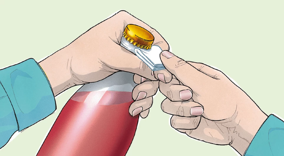 Paper bottle opener