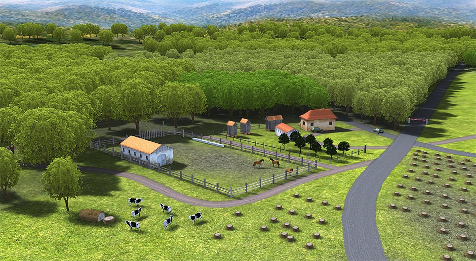 Das Forsthaus 3DModell Mozaik Digitales Lernen