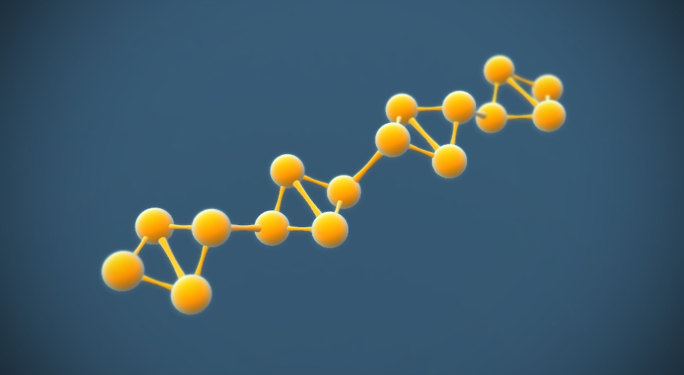 Das Diphosphorpentoxid (P₂O₅) 3DModell Mozaik Digitale Bildung und