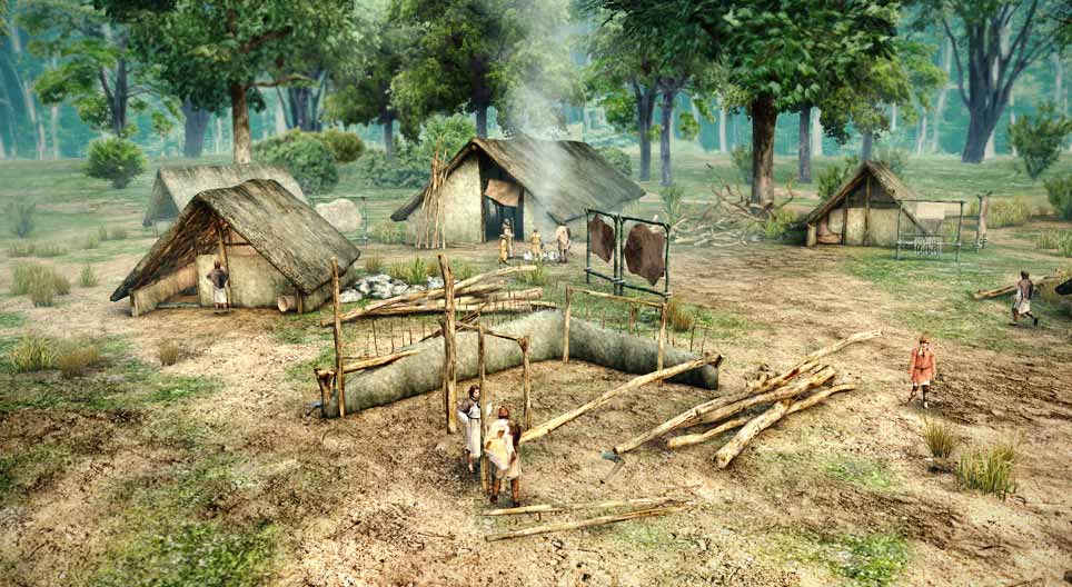 Das Ganggrab (Hunebed) 3DModell Mozaik Digitale Bildung und Lernen