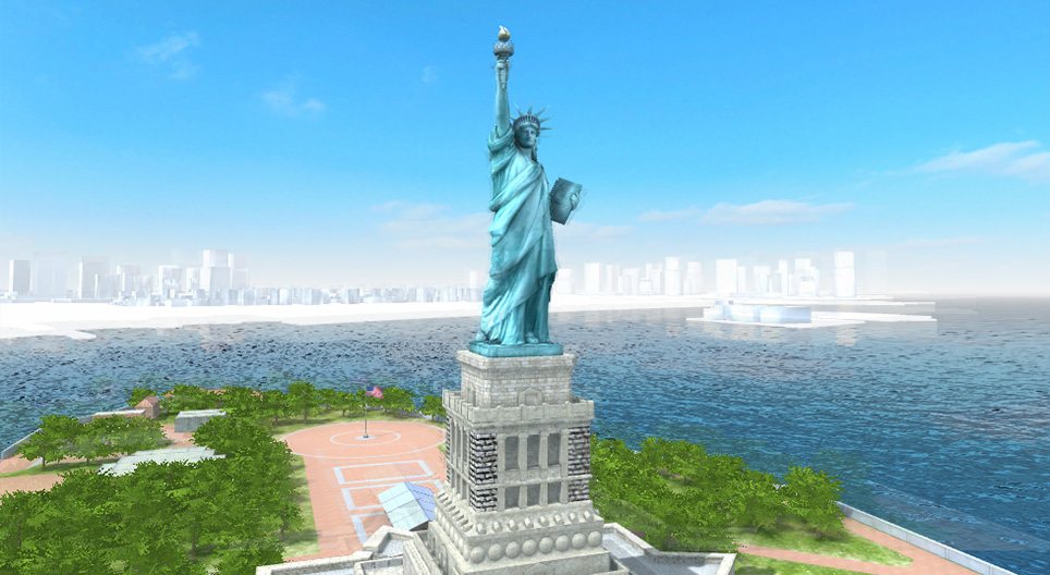 Die Freiheitsstatue New York 3d Modell Mozaik Digitales Lernen