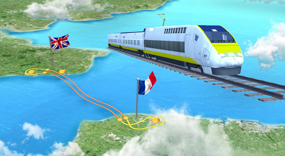 The Channel Tunnel 3D scene Mozaik Digital Education and Learning