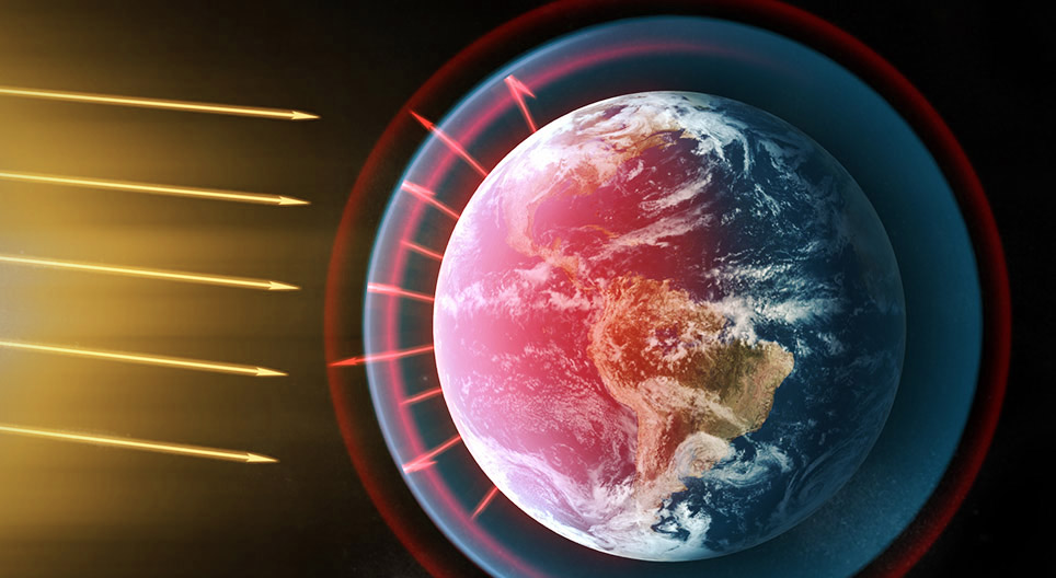 Greenhouse Effect 3d Scene Mozaik Digital Education And Learning