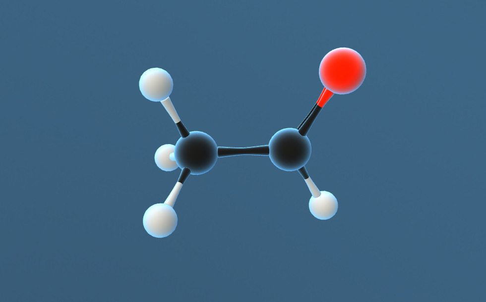 Acetaldehyde (ethanal) (CH₃CHO) - 3D scene - Mozaik Digital Education ...