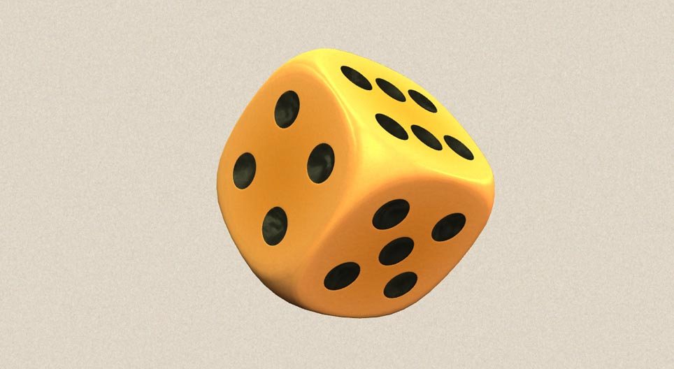 Dice 3D scene Mozaik Digital Education and Learning