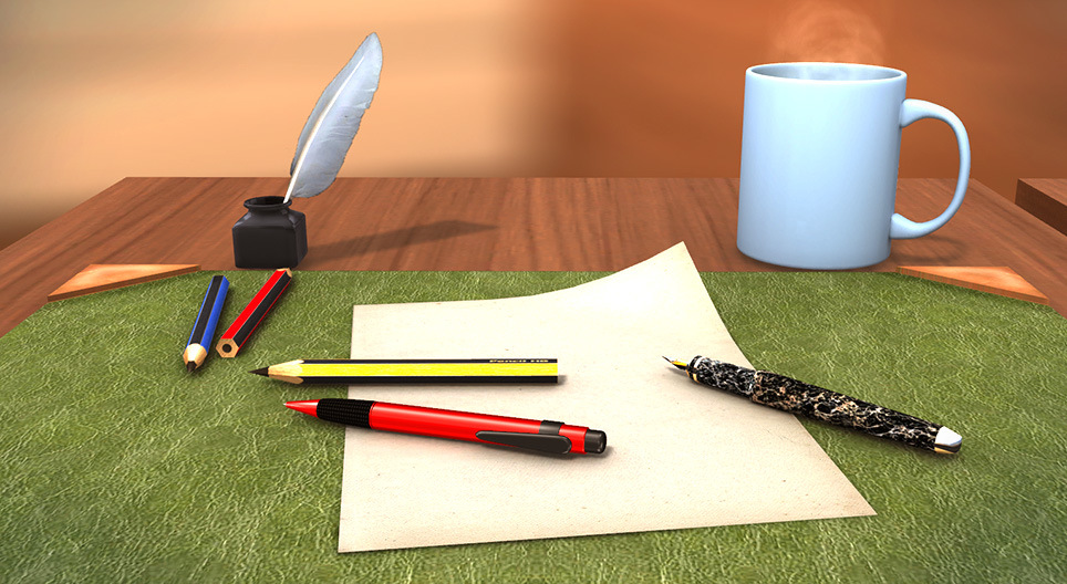 How does it work? Ballpoint pen 3D scene Mozaik Digital Education
