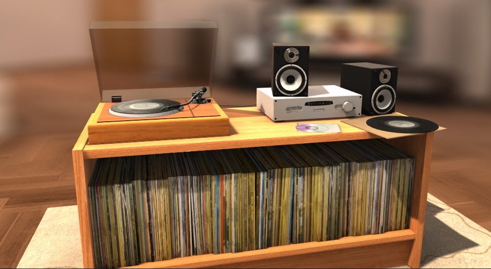 How does it work? Record player 3D scene Mozaik Digital Education