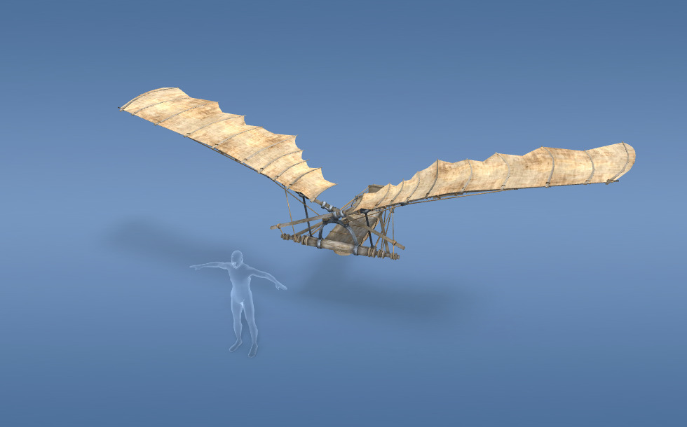 The history of aviation - 3D scene - Mozaik Digital Education and Learning