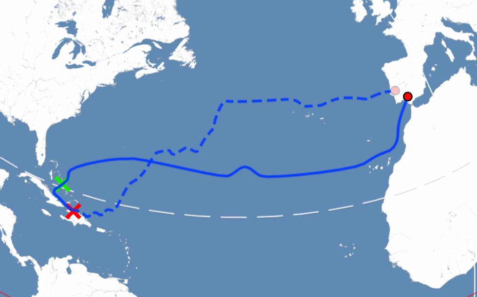 The first voyage of Christopher Columbus