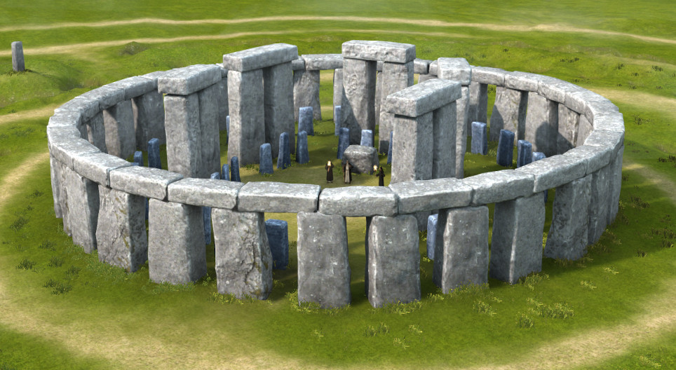 Stonehenge (Great Britain, Bronze Age) 3D scene Mozaik Digital