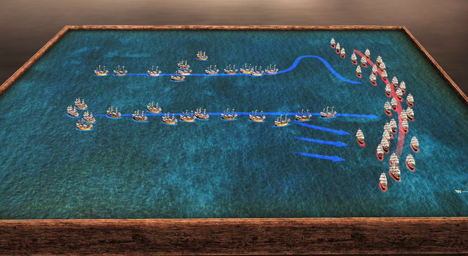 Battle of Trafalgar (1805) 3D scene Mozaik Digital Education and