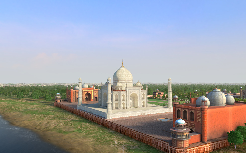 Taj Mahal (Agra, 17th century) - 3D scene - Mozaik Digital
