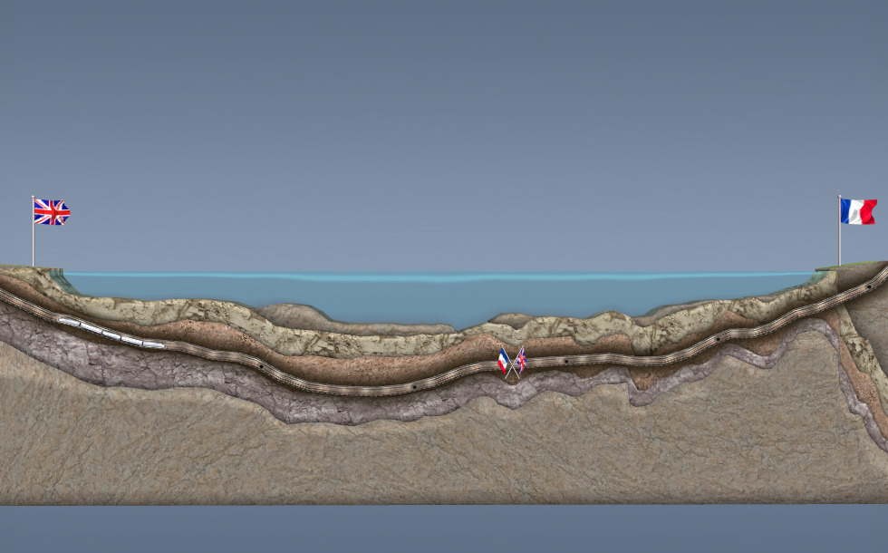 The Channel Tunnel - 3D scene - Mozaik Digital Education and Learning
