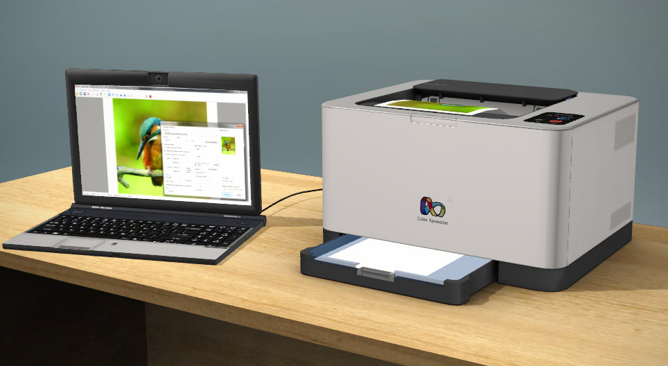 How does it work? Laser printer 3D scene Mozaik Digital Education