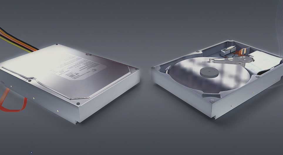 Hard disk drive - 3D scene - Mozaik Digital Education and Learning