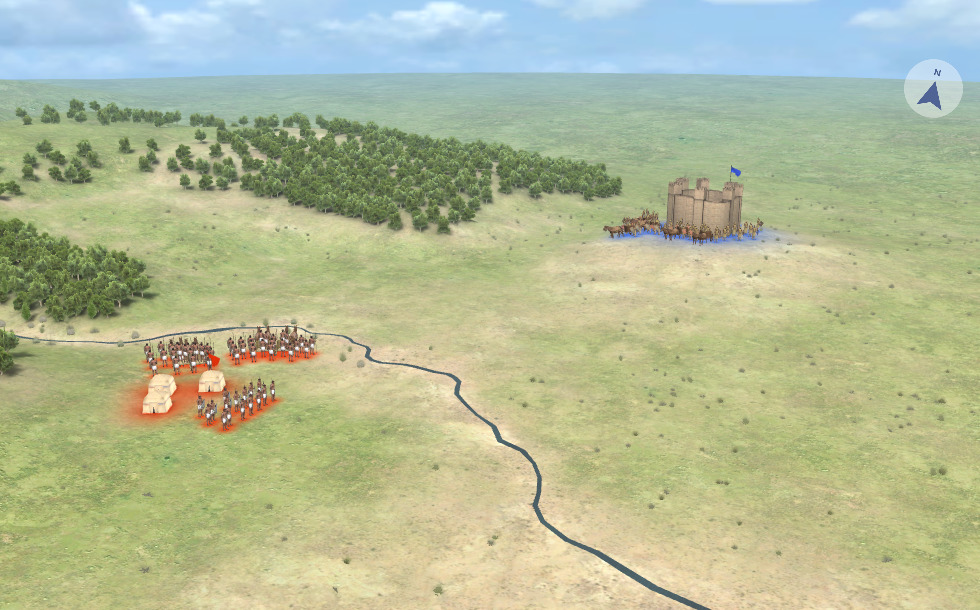 Batalla de Megido escena en 3D Educación digital y aprendizaje Mozaik