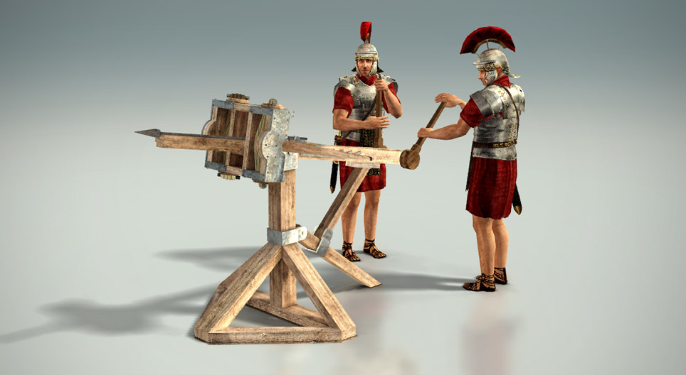 Armas de asedio de la antigua Roma