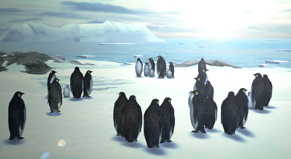 Emperor penguin - 3D scene - Mozaik Digital Education and Learning