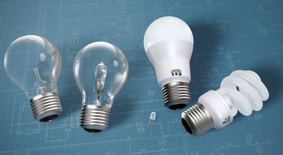 Domestic electric light sources 3D scene Mozaik Digital Education and Learning