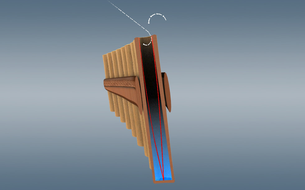 La flûte de pan scène 3D Enseignement et apprentissage numériques
