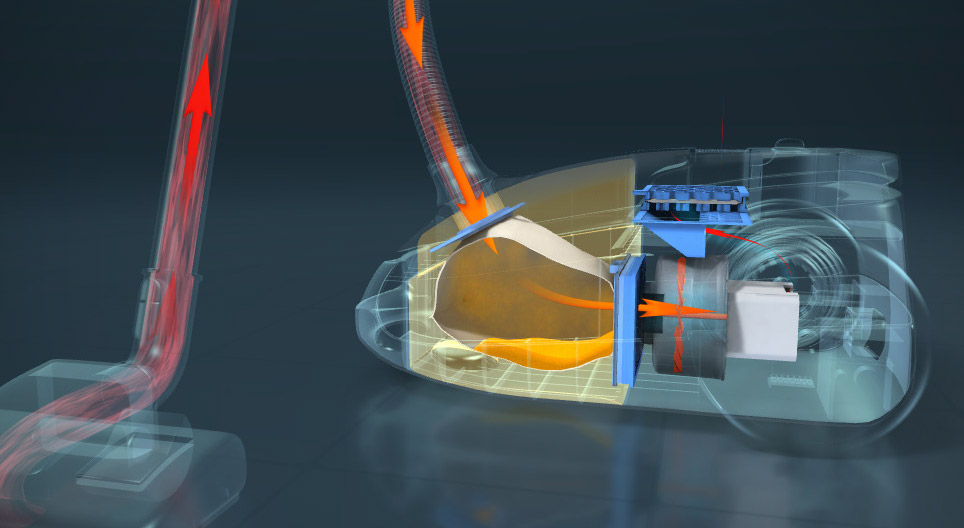 Comment l'aspirateur fonctionne-t-il ? - scène 3D - Enseignement et