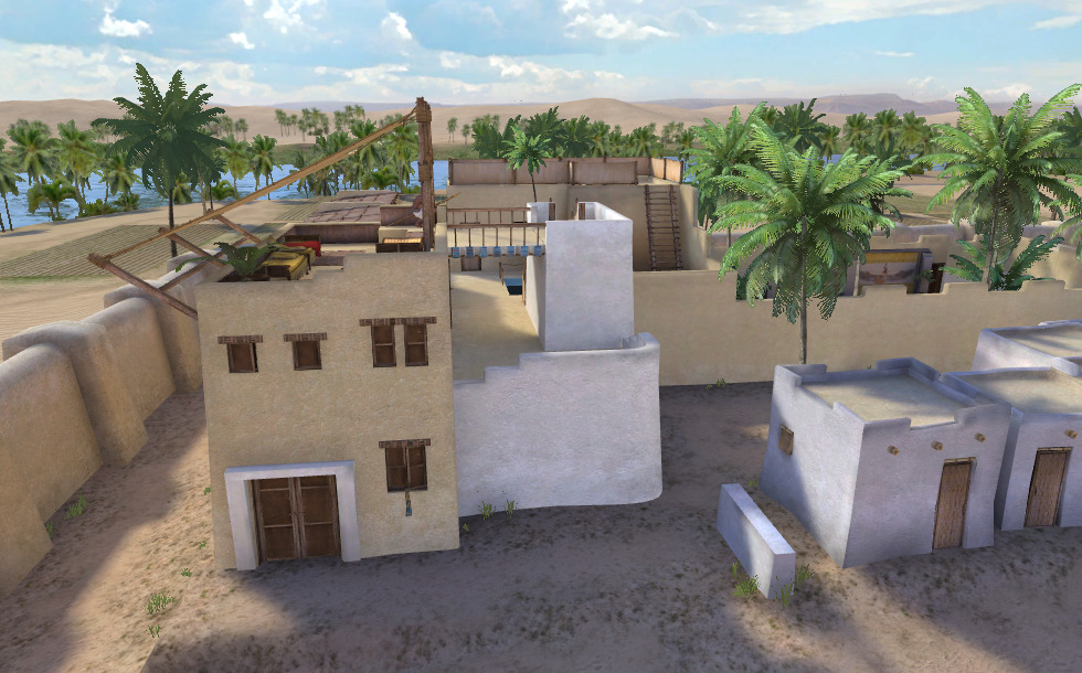 Maison de l'Égypte antique - scène 3D - Enseignement et apprentissage