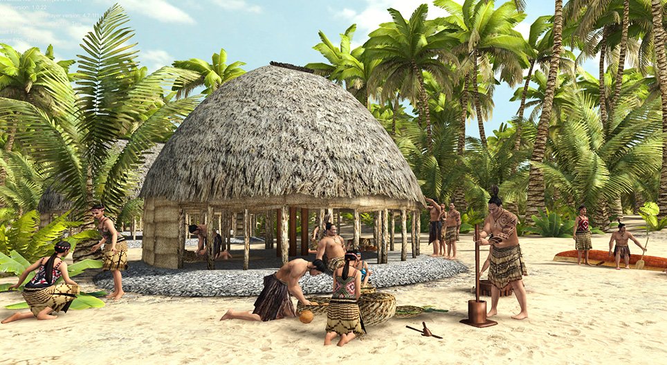 Polinezijsko obiteljsko naselje (Samoa, 15. stoljeće)