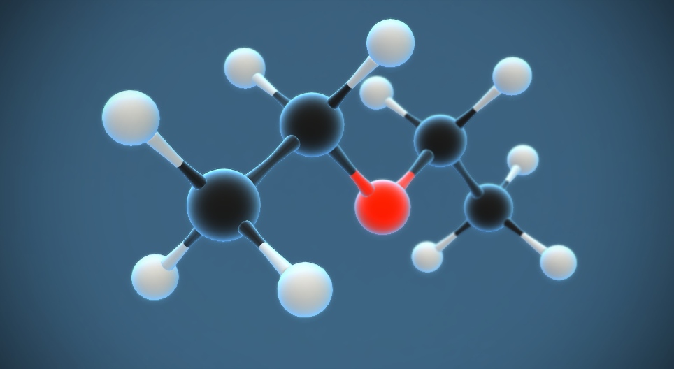 Etere dimetilico (C₂H₆O) animazione 3D Insegnamento e apprendimento
