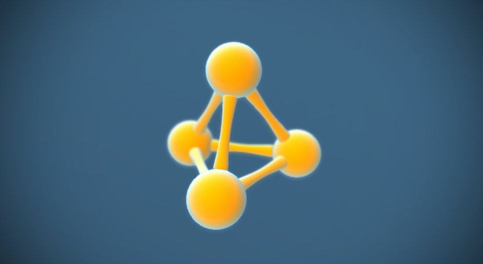 Fosforo bianco (P₄) scena 3D Insegnamento e apprendimento digitale