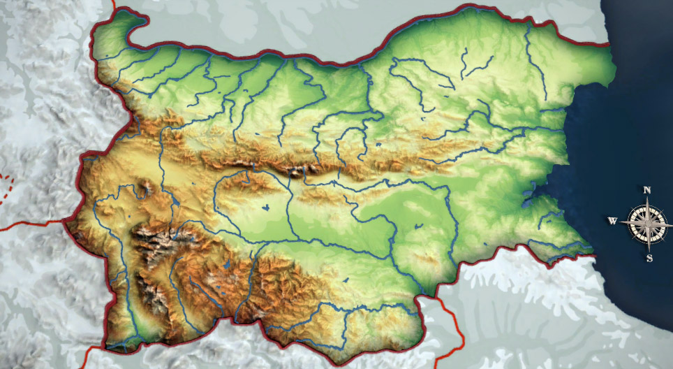 Bulgaria's climate zones and soil types 3Dシーン Mozaikデジタル教育と勉強