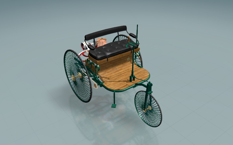 パテント・モトールヴァーゲン（カール・ベンツ、1886年） - 3Dシーン