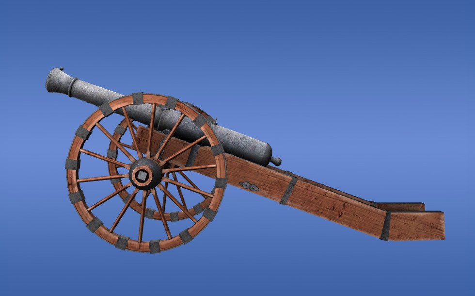 火砲の動作 (18世紀) - 3Dシーン - Mozaikデジタル教育と勉強