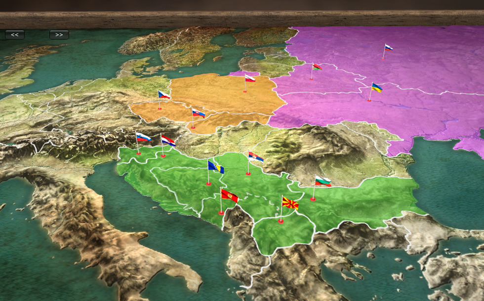 スラブ民族 3Dシーン Mozaikデジタル教育と勉強