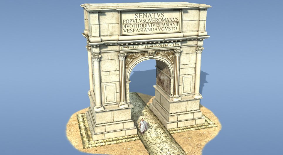 タイタスの凱旋門 ローマ 1世紀 3dシーン Mozaikデジタル教育と勉強 タイタスの凱旋門 ローマ 1世紀 3dシーン Mozaikデジタル教育と勉強