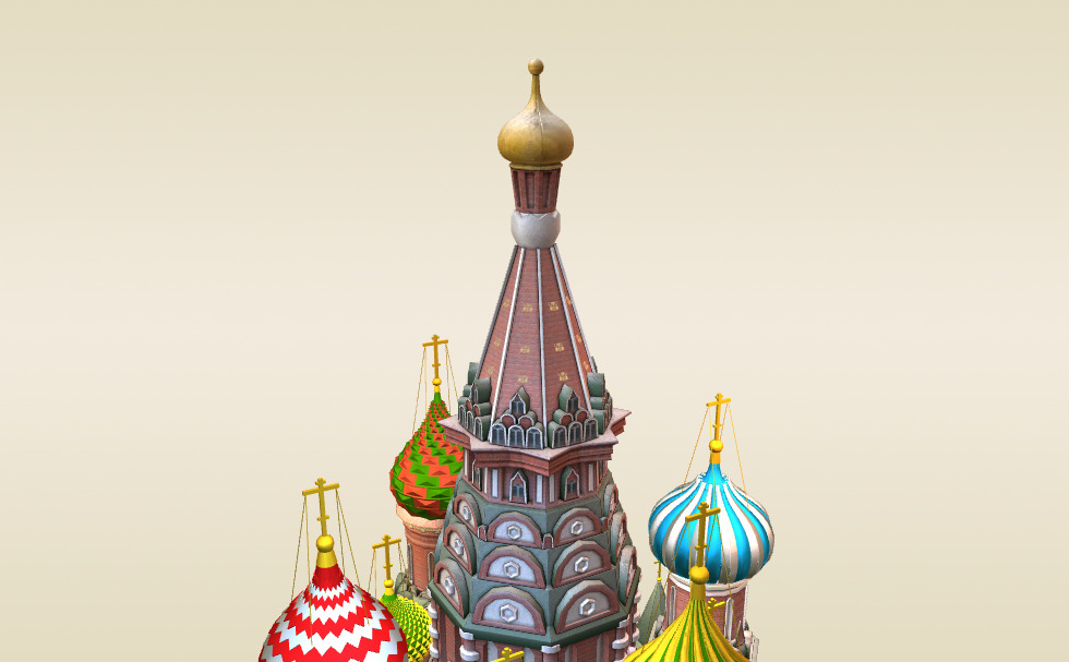 聖ワシリイ大聖堂 (モスクワ、16世紀) - 3Dシーン - Mozaikデジタル