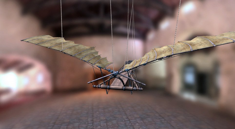 Leonardo da Vinci’s inventions Flying machine (14881489) 3D