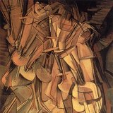 Марсель Дюшан: «Обнажённая, спускающаяся по лестнице» (1912, кубизм и футуризм)