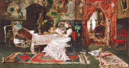 Михай Мункачи: «Парижский интерьер» (1877)