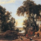 Jan Wildens - Krajolik sa seljacima