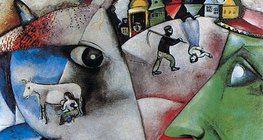Марк Шагал: «Я и деревня» (1911, сюрреализм)