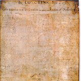 La copia originaria della dichiarazione d'indipendenza degli Stati Uniti
