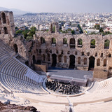Die Ruinen des Odeon des Herodes Atticus in Athen