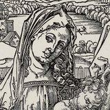 Albrecht Dürer - The Holy Family with three Hares (1497, Renaissance, partial)
