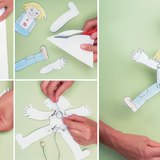 Изготовление бумажной куклы-марионетки