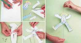 Изготовление бумажной куклы-марионетки