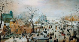Хендрик Аверкамп: «Зимний пейзаж с конькобежцами» (Рейксмюсеум, Амстердам)