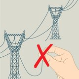 Не прикасайтесь к оборванному проводу линии электропередачи!