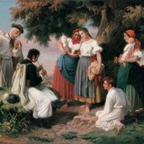 Янош Янко: «Рождение народной песни» (1860, Венгерская национальная галерея)