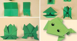 Изготовление прыгающей лягушки (техника оригами)