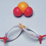 二氧化硫分子的空間填充和棒模型